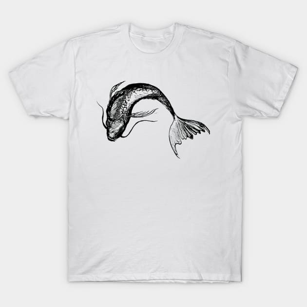 Fish doodle T-Shirt by Ljuko